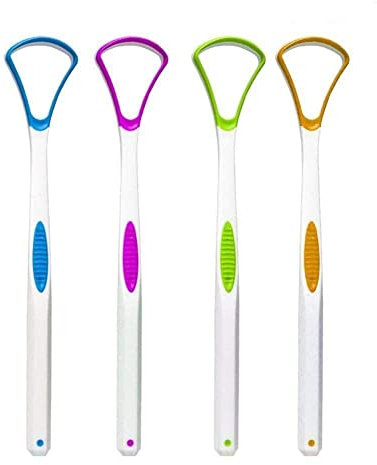 Grattoir à langue en plastique pour soins dentaires, hygiène buccale, 17,5 x 3,5 cm