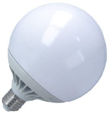 A2ZWORLD Lámpara LED E27 Globo G130, 24W=192W 2500 lúmenes, Diámetro 130 mm Longitud 166 mm (Blanco Frío 6500K)