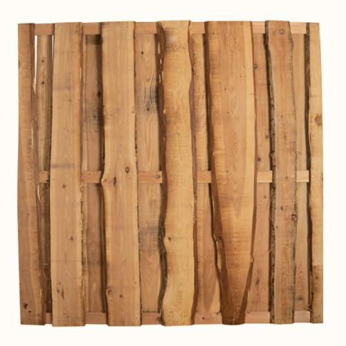 Sichtschutzzaun Set Natura Lärche 6 Zaunfelder inkl. Pfosten und Montagematerial, Garten Holzzaun
