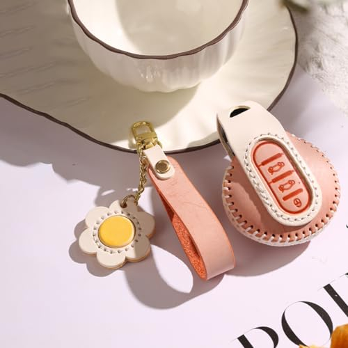 Autoschlüssel Hülle für BMW mini, Klappschlüssel Etui Gehäuse Fernbedienung Schutzhülle Auto Schlüssel Hybrid Schlüsselhülle Damen Männer,A Orange Color