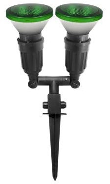 Gartenstrahler Doppel E27 schwarz