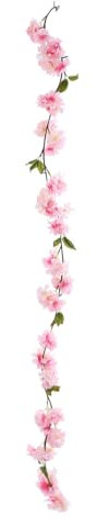 Garneck 2 Stück Simulierte Kirschblüten Ranken Wanddekorationen Kirschblüten Künstliche Blumen Girlande Für Tisch Künstliche Hängende Ranken Künstliche Ranke Seidenstoff Rosa