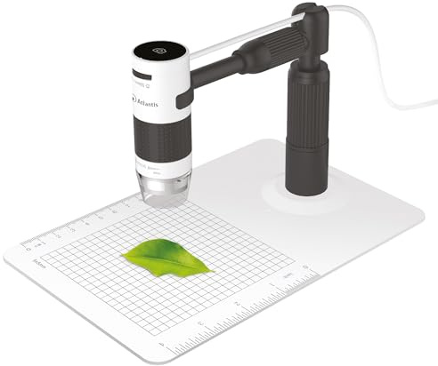 Microscopio Digitale USB Magnificatore Ingranditore Atlantis E45-MS725, Risoluzione UXGA 1600x1200. Doppio fuoco, ingrandimento 60x e 250x. Regolazione millimetrica altezza e lunghezza, PC,MAC Android