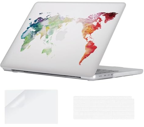 YOPAS Kompatibel mit MacBook Pro 14 Zoll Hülle M5 M4 M3 M2 M1 2026-2021, Plastik Hartschale Case&Tastaturschutz&Displayschutz A3427 A3426 A3434 A3112 A3185 A3401 A2918 A2992 A2779 A2442, Karte