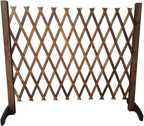 Recinzione Decorativa da Giardino, Recinzione in Legno, Griglia Decorativa, Ringhiera Telescopica, Recinzione da Giardino Esterna, Recinzione per Animali Domestici (Dimensioni: 70 * 120 Cm) Scalabile
