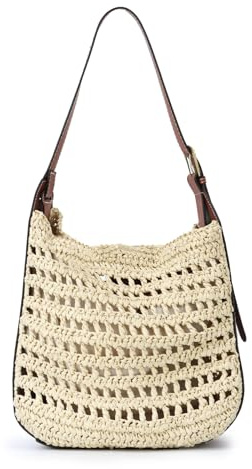 Bolsos de paja para mujeres, bolsos de paja de verano moda bolsos de playa tejidos para llevar bolsos