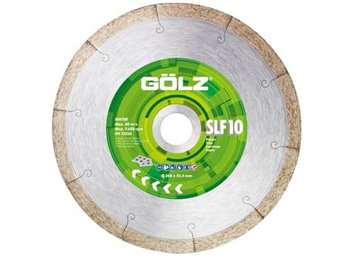 GÖLZ Diamant Trennscheibe SLF10 Ø250 x 25,4 mm, Diamantscheibe für Fliesen, Keramik, Steinzeug, dünnen Granit & Marmor, Premium Qualität Made in Germany