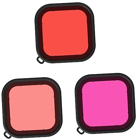 DIYEAH 3pcs Camera Housing Lens Cover Dive Filter Scratch-resistant for Action Camera Underwater Photography Compatible Accessories Random Color