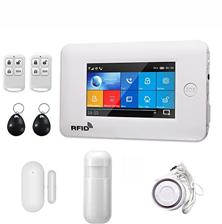 Sistema di sicurezza domestica 433MHz All Touch Screen Wireless GSM RFID Card Antifurto di sicurezza domestica intelligente Allarme fai da te TUYA(C..)