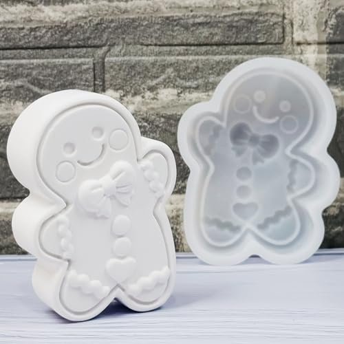 ALEFBET Silikonform Weihnachten Lebkuchenmann, Gießformen Silikon Epoxidharz