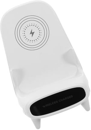 Operitacx Soporte de Carga Inalámbrico para Teléfonos Móviles con Amplificación de Sonido Base para Escritorio y Conveniente Diseño Estable y Estético