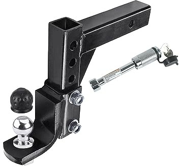 Attacco per rimorchio, Rimorchio A 4 Livelli Regolabile Rimorchio A Sfera Da 10 Pollici Con Gancio Di Traino For Ricevitore Da 2 Pollici Parti For Camper Accessori For Camper E Roulotte(Set With 50mm