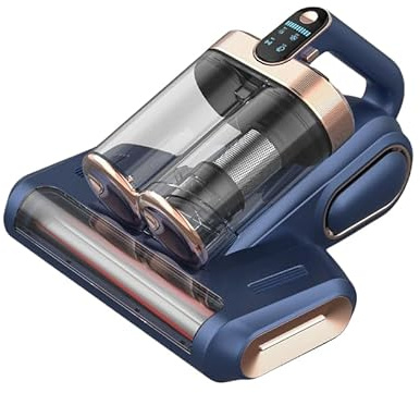 DEJIN Mattress Vacuum Cleaner for Dust Mites Removal, Powerful Wide Suction Port, Multifunctional Wireless Handheld UV Bed Vacuum Cleaner, 13KPa, Suitable for Beds, Sofas, Car Seats, Carpets (Blue)