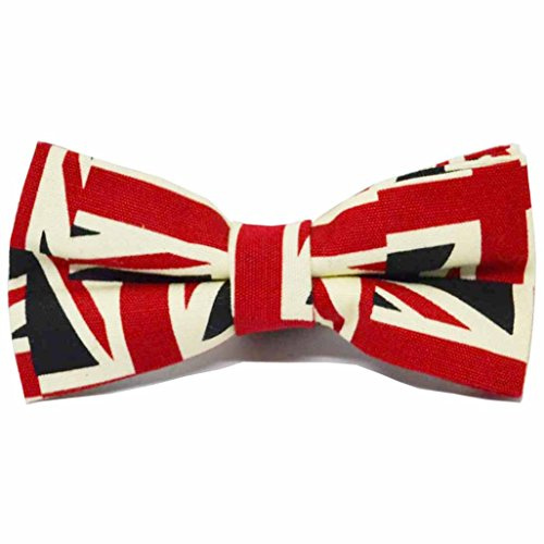 King & Priory Union Jack Bow Tie, Mens Bowtie, Great Britain Bow Tie