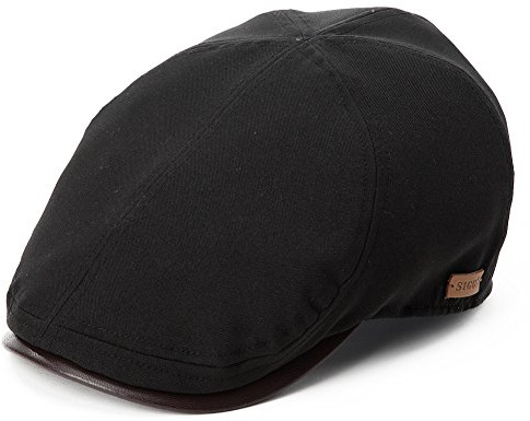 Comhats Mens Flat Duckbill Hat English Irish Newsboy Driver Cap Spring Summer Hat Black M/L