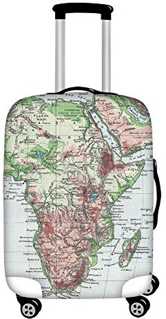 CHAQLIN Gepäckabdeckung Kofferschutz Karte Muster passend für 50,8 - 76,2 cm Gepäck passend für 45,7 - 71,1 cm, Karte-1, M(22-24 cover), Koffer