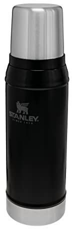 STANLEY Classic Legendary Thermal Flask 0.75L - Keeps Hot Or Cold for 20 Hours - BPA-Free Insulated Bottle - Stainless Steel Coffee Flask - Leakproof - Dishwasher Safe - Matte Black