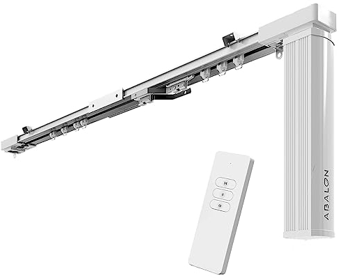ABALON Motorisierte Vorhangschiene mit Fernbedienung (Not Wifi), 1-4 Meter, Aluminium, elektrische vorhänge, elektrische vorhangschiene.