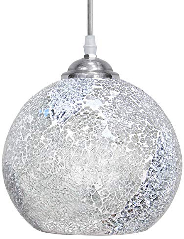 Long Life Lamp Company Vintage Glass Globe Ceiling Hanging Pendant Light Shade Mosaic Lighting Hand Crafted M0103