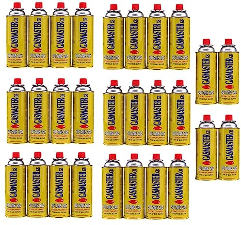 B2C BUTANE GAS BOTTLES CANISTERS FOR PORTABLE STOVES TORCHES COOKERS GRILL HEATERS CHEF WAND 227g cans (28)