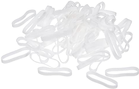 sourcing map Élastiques Caoutchouc Silicone Bandes Anneaux 100Pcs Antidérapant 30mm Diamètre 1mm Épais 5mm Largeur pour Fil Corde Câble Enveloppe Liasse