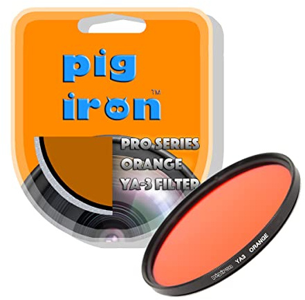 Pig Iron Orange YA3 Pro Filter Kontrastverstärker für Schwarz-Weiß-Fotografie Spezialeffektkameraobjektivfilter (72 mm)