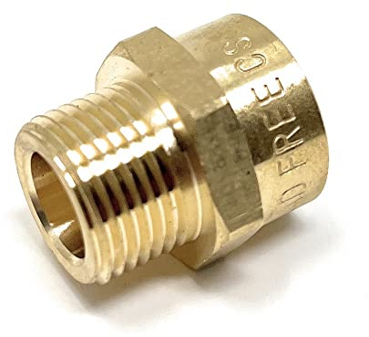 G Thread (British BSPP) Male to NPT Thread Female Pipe Fitting Adapter - Lead-Free (3/8 x 3/8 (1 Piece))