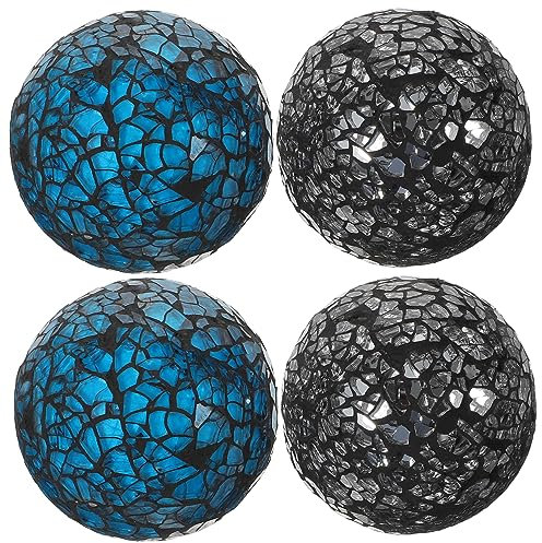 Garneck 4 Stück Glas Kugel Ball Dekorative Kugeln Tischdekor Heimkugel Wohnaccessoires Kugelornament Desktop Ornament