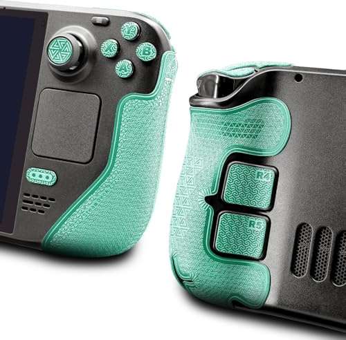 Luck&Link Controller Grip for Steam Deck OLED&LCD,Textured Skin kit,Anti-Skid Sweat-Absorbent Controllers Handle Grips, Buttons,Triggers,D-pad (Ultra - Mint Green)