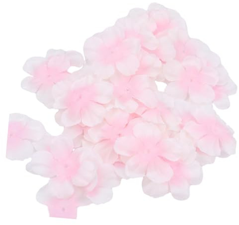 rockible 500 Pezzi Petali di Fiori Petali di Fiori di Ciliegio Accessori Romantici Fai da Te Decorazione di Nozze Teste di Fiori per Camera delle Lanterne, Bianco e Rosa