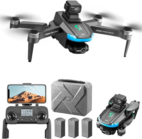 GPS Drohne mit Kamera 4k, 2KM Große Reichweite 5G FPV Bildübertragung, 75 Min Flugzeit,Unter 249g, Visuelles Folgen/Aktiven Hindernisvermeidung, Mini-Kameradrohne für Anfänger Erwachsene Profi (S9S)