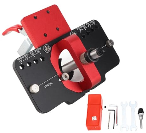 35mm Concealed Hinge Drilling Guide for Woodworking Cabinet Jigs - Drill Bit Locator Set with Cabinet Hinge Hole Template