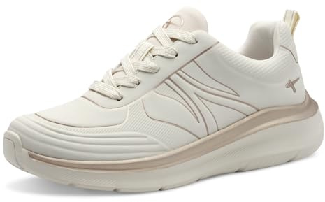 Tamaris Comfort Damen Sneaker flach mit Chunky-Sohle Vegan, Weiß (Offwhite), 37 EU