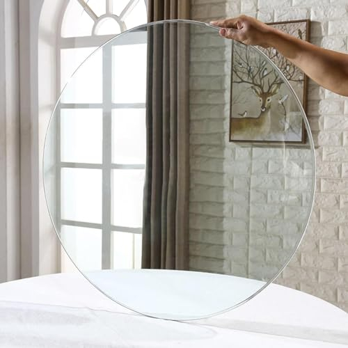 HJXGQJM Glasplatte Rund Tischplatte，Tisch Glasplatte Ersatzteil, Tischplatte Gehärtetes Glas，Tisch Glasplatte Platte Esstisch，Outdoor Glastisch Einfach Zu Säubern(35CM(14INCH))