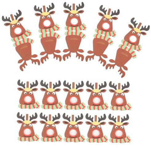CATIEBYE 3 Sets Süße Elch-lutscher-papierkarten Weihnachtsdekorationen Rentier-Thema -Handwerk Für Altersgruppen 25 Stück * 3