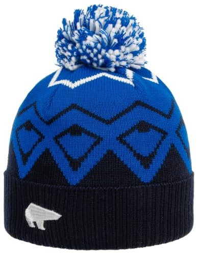 Eisbär Ziggy Bommelmütze Strickmütze Skimütze Wintermütze Wollmütze Damen/Herren - Made in Austria mit Umschlag, Futter, Futter Winter