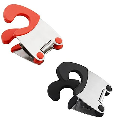 OFFSCH 4pezzi Clip Laterali in Acciaio Inossidabile per Pentole Clip Antiscottatura Resistenti Accessori da Cucina per Mantenere Utensili Poggia Cucchiaio Compatto e Funzionale