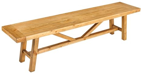 Sitzbank RIVIERA - 180cm - natur - Pinienholz massiv Landhausstil | montiert geliefert, Unikat, Bohlenoptik, vielseitig einsetzbar