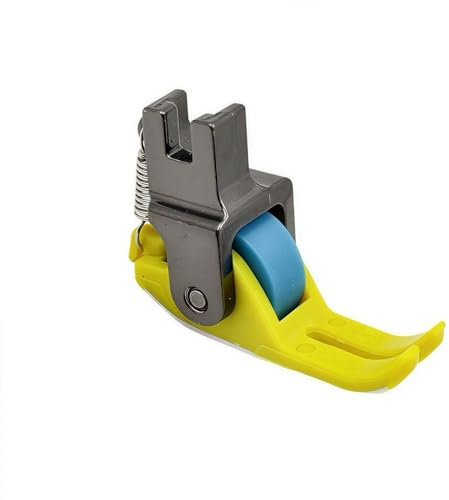 Roller Sewing Presser Foot,Adjustable Steel Sewing Foot, Replacement Part Narrow Wheel Presser Foot,Suitable for Most Industrial Sewing MachineDurability Steadilty Sewing Machine Edge Guide Bar