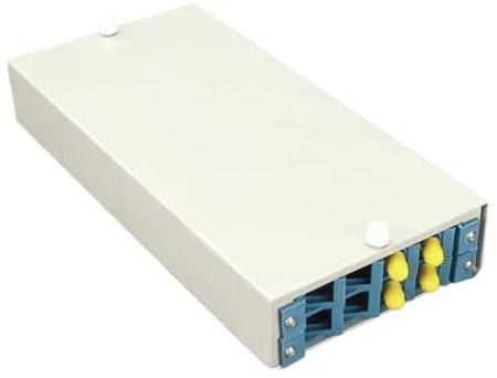 GHZHANG 2pcs 8 port optical fiber terminal box thickened fully equipped with 2/4/6/8/12 core FC SC ST LC optical cable box(4cores ST)