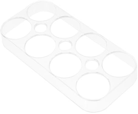 NUOBESTY Portauova Da 1 Pezzo Per Frigorifero Organizer Trasparente Per Contenitori Per Uova Per Frigorifero Piano Di Lavoro Cucina - 8 Griglie