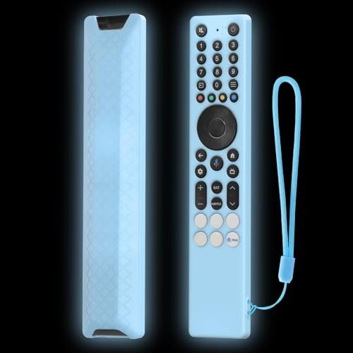 Custodia per TCL RC833A, copertura in silicone per telecomando, custodia protettiva antiurto e antipolvere, accessori per televisori (Blu luminoso)
