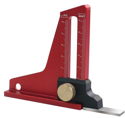 Woodworking Depth Measuring Device Aluminum Height Meter Depth Measuring Tool Accurate Measurement Tool Hand Height Rule
