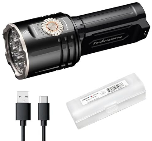 Fenix LR35R Pro 10.000 Lumen Ultra Bright Taschenlampe mit Rotlicht und UV-Licht und Lumentac Organizer