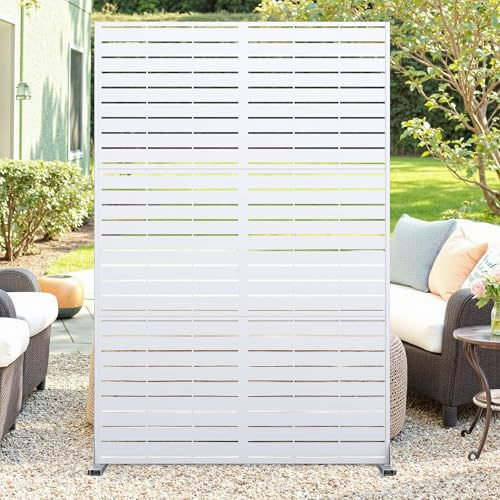 Creperture Sichtschutzwände Paneele für den Außenbereich, 180 x 120 cm (H x B) Raumteiler, Trennwand Sichtschutz aus Stahl Dekorativer Gartensichtschutz für Garten, Balkon, Terrasse