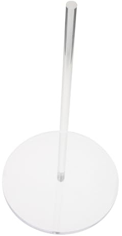 Hohopeti Portarotolo Salvaspazio da Cucina in Acrilico Trasparente Base Tonda, Supporto Verticale per Pezzi di Carta per Bagno e Cucina