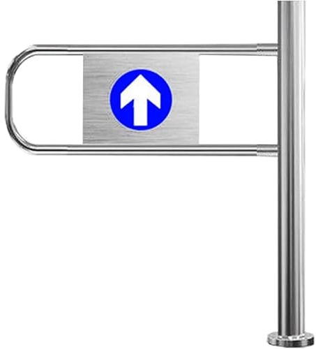 Puerta batiente automática, dispositivo de entrada y salida de acero inoxidable, puerta de cierre automático,dispositivo de cierre de seguridad duradero,para control de acceso peatonal Right-90x100cm