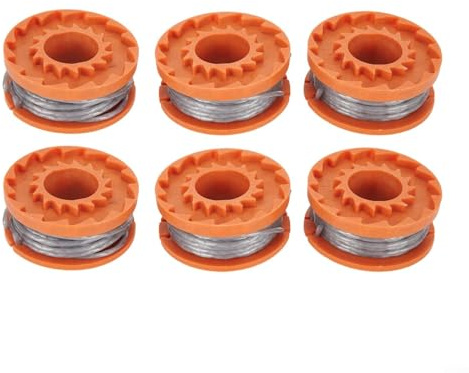 HEIBTENY 6 PCS 2.5 M Line And Spool Replacement Kit For Argos For McGregor Trimmer For MCT1825 MCT2X1825 MET2523 18V Cordless And 250W Models(6 PCS)
