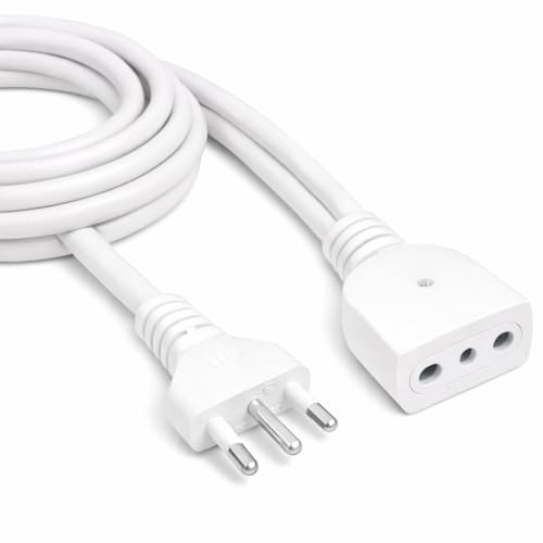 Prolunga Elettrica 10M con Spina 10A e Presa 10A | Cavo Extra Resistente per Uso Domestico e Professionale