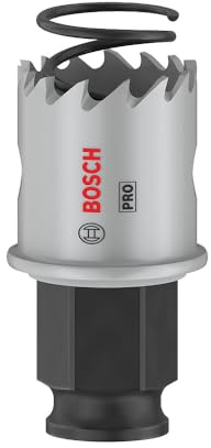 Bosch 1x PRO Sheet Metal Power Change Plus Hole Saw | for Stainless steel sheets, Steel sheets, Ø 25 mm, Professional Accessory Drill Driver
